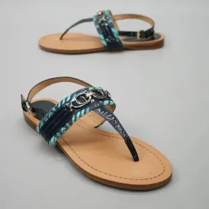 ✨Coach Ladies Sammy Turquoise Blue Zebra Ankle Strap Sz 9 Sandals✨ thumbnail 3