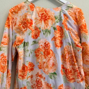 Alice + Olivia PALI Floral Mini Dress Cotton V-Neck Mix Print Size 2 thumbnail 14