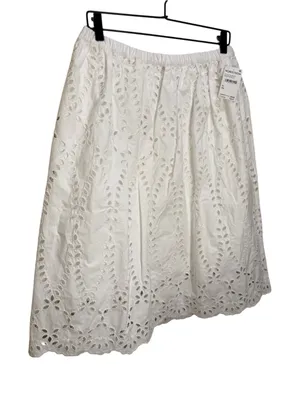 Frank & Eileen Gracie White Eyelet Midi Skirt NWT XL thumbnail 6