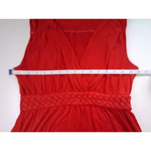 Spense Red Sleeveless‎ Maxi Dress Braided Empire Waist V-Neck BK74867 Womens L thumbnail 7