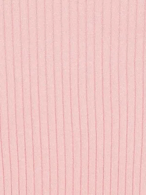 Alice + Olivia Brooklynne Turtleneck Fitted Rib Dress in Blush Pink M thumbnail 4