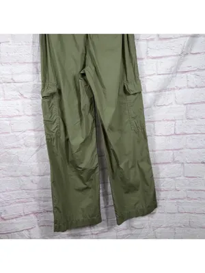 Rewash Olive Green Cargo Pants Womens Size 1/25 Wide Leg Utility Pants thumbnail 7