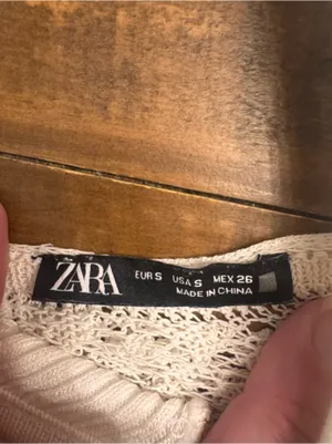 ZARA Lace-Panel Ribbed Crop thumbnail 5