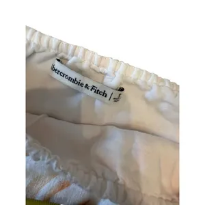 Abercrombie‎ & Fit Puff Sleeve Linen Crop Top Orange Cream Floral Preppy Cottage thumbnail 4