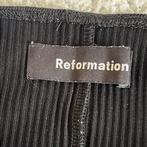 Reformation Ribbed Knit‎ Wide-Leg Jumpsuit Black XS thumbnail 11