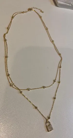 Lock Chain Necklace Gold thumbnail 1