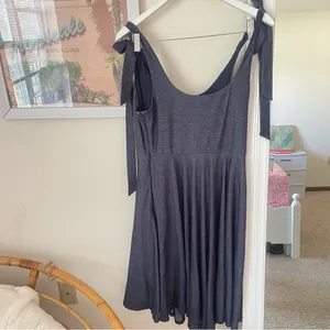 Anthropologie Hutch Amara Tie Shoulder Scoop Mini Dress in Indigo Size Medium thumbnail 5