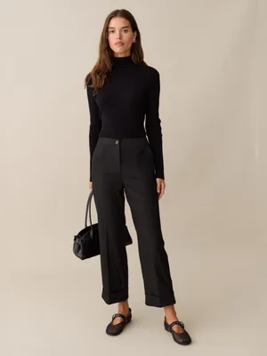 NWT Few Moda Seren Pant size 2 black crop dress pants Kourt thumbnail 2