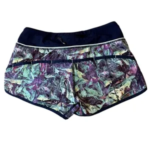 Lululemon Speed Up Shorts Women 4 Abstract Workout Summer Beach Low Rise Running thumbnail 2