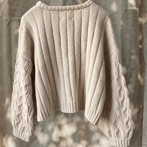 Jessica Simpson Cream Cable Knit Sweater thumbnail 4