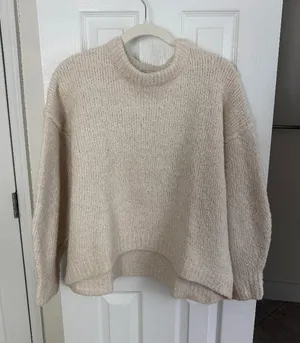 ASOS Cream Boucle Crewneck thumbnail 1