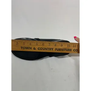 Clarks Leather Loafers Women 8 Black Silver Ring Detail Low Block‎ Heel Slip On thumbnail 6