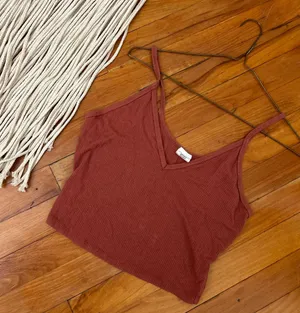 v neck rust cami thumbnail 1