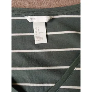 H&M Basic T-Shirt Dress Womens Green White Stripes Size Medium thumbnail 3