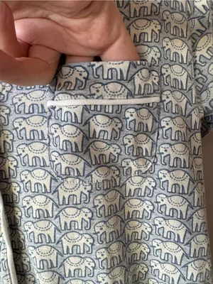 Roller Rabbit Women Hathi Elephant Print Polo Shorts Pima Cotton Pajama Set XS thumbnail 5