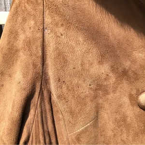 Vintage Suede Double Breasted Coat with Fur Collar M/L thumbnail 9