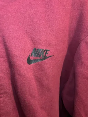 NIKE Hoodie Sweatshirt XL Swoosh Full Zip Maroon Vintage Y2K thumbnail 3