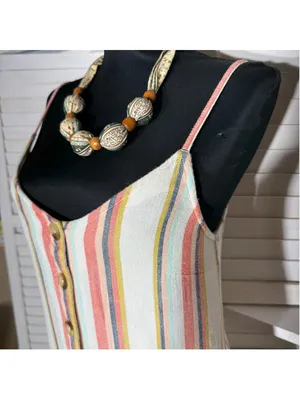 Vintage Y2K RipCurl babydoll mini dress striped festival boho coastal cowgirl S thumbnail 6