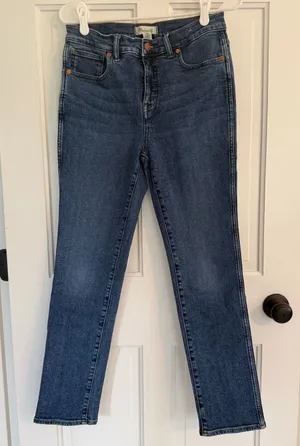 Madewell Mid‎ Rise Stovepipe Jeans Women’s 29 Blue Straight Leg Denim thumbnail 1