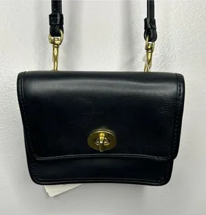 Coach Vintage Mini Black Turnlock Belt Bag NWT thumbnail 1