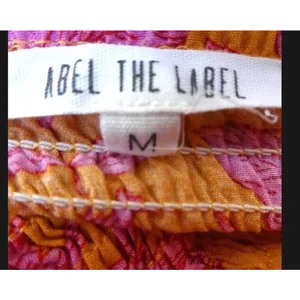 Abel The Label ATL‎ Strapless Tiered Maxi Dress Smocked Bodice Floral Hippie thumbnail 7