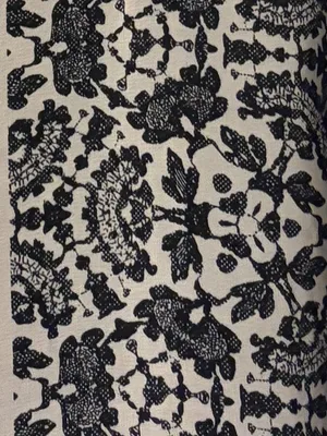 Adrianna Papell blouse eyelash lace trim floral pattern size small boho feminine thumbnail 6