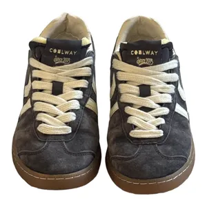 Coolway Duck Charcoal Grey Retro Suede Gum Sole Sneakers Women 6 Gorpcore thumbnail 4