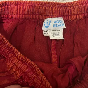 Boho open Leg beach pants Red thumbnail 4