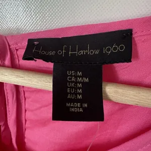 House of Harlow 1960 Dress M Pink Short Flutter Sleeve Babydoll Boho Prairie thumbnail 3