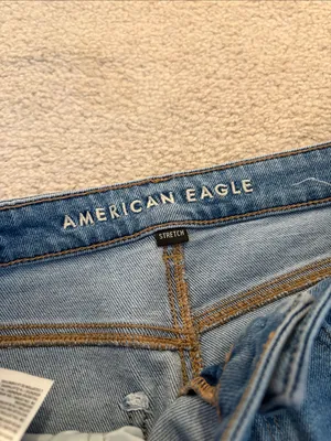 American Eagle Outfitters Stretch Jeans - Light Blue Denim thumbnail 2
