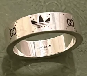 Gucci x Adidas Engraved Interlocking G Ring Ag 925 thumbnail 5
