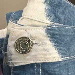 Abstract Blue and White Straight Leg Jeans thumbnail 6