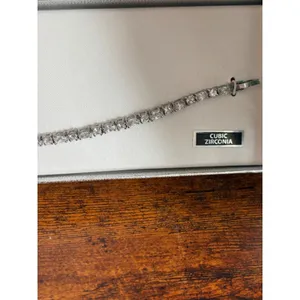Cubic Zirconia Tennis Bracelet 10mm CZ NWT thumbnail 3