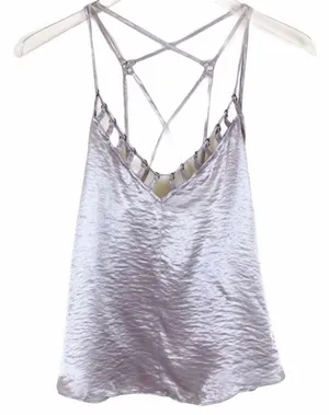 XS Silver Haze V-Neck Strappy Camisole Tank Top thumbnail 3