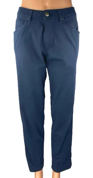 Lululemon ABC Classic Men's Blue Mid Rise Straight Leg Trousers Pants Size 31 thumbnail 1