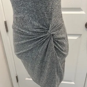 Abercrombie & Fitch Heather Gray Knotted Side Dress thumbnail 2