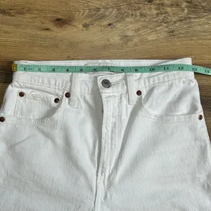 Abercrombie & Fitch Jeans The Ankle Straight Ultra High Rise White Denim 26 2 S thumbnail 8