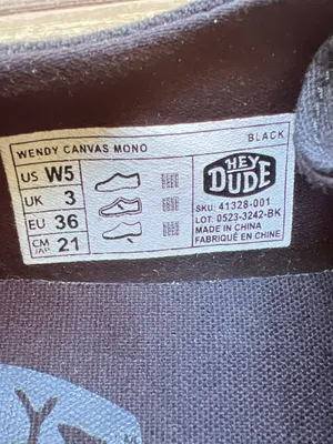 Hey Dude Wendy Canvas Mono Women’s Black Minimalist Loafers/Shoes|Size:W5 EU:36 thumbnail 8
