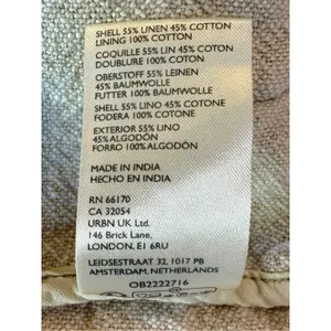 Free People Bohemian LagenLook Lucy Linen Chore Coat Neutral Natural Large thumbnail 14