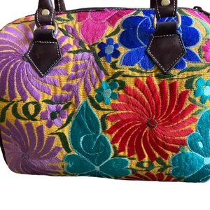 Mexican Embroidered Floral Handbag thumbnail 6