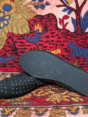 Toms Black Studded Slip-On Shoes thumbnail 4