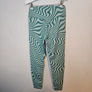 Vitality Womens Leggings Habitat Green Wave Workout Athletic Large thumbnail 4