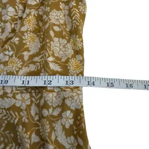 Old Navy Fit and Flare Puff-Sleeve Yellow Floral-Print Mini Dress XS Cottagecore thumbnail 9