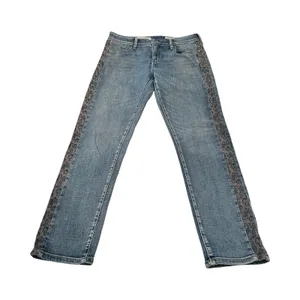 Pilcro‎ and the Letterpress Anthropologie Slim Boyfriend Jeans Side Stripe 29 thumbnail 1