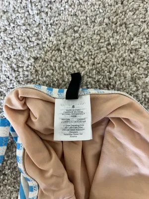 J. Crew Blue and White one piece swimsuit thumbnail 4
