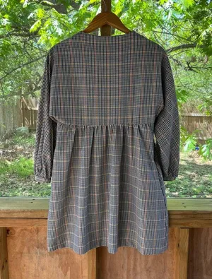Zara Women's Plaid Button Front Mini Dress Size M thumbnail 2