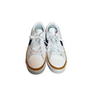 Nike Court Legacy White Black Desert Ochre Leather Sneakers Casual Lace-Up Shoes thumbnail 2