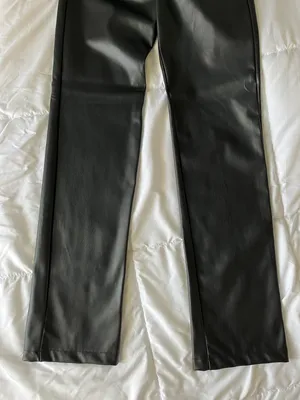 ZARA Faux Leather Straight Leg Pants thumbnail 5