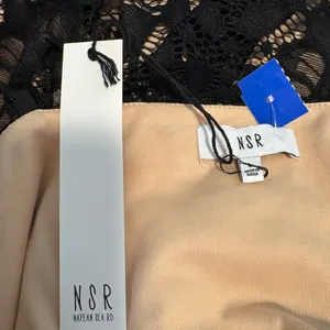 NSR Black Lace A-Line Midi Dress L thumbnail 7