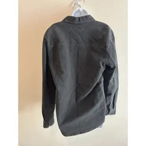 DU/ER Moleskin Black Button-down‎ Shirt Women’s Small Petite Flannel No Sweat thumbnail 2